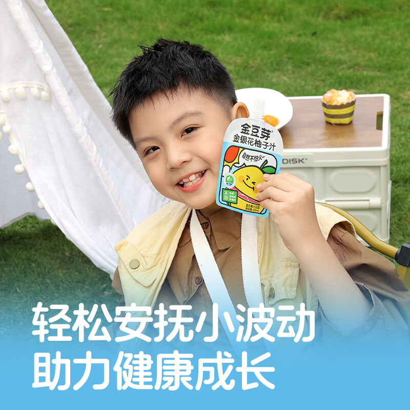 金豆芽金银花柚子汁儿童饮品夏天小孩果汁饮料送礼礼盒100ml*22袋 35.97元 - 86线报
