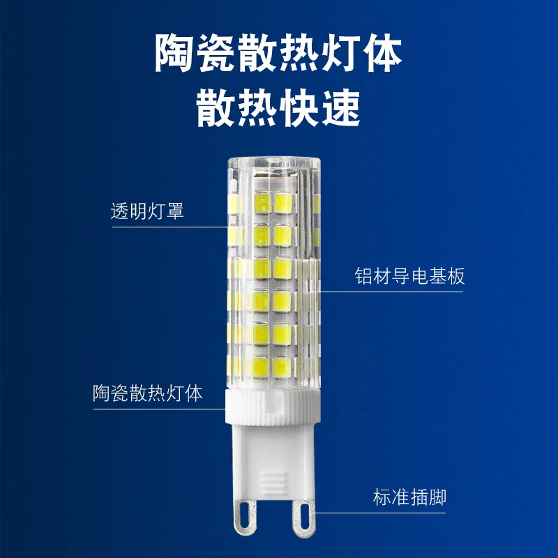 巨祥led灯珠g4超亮插脚泡插针led水晶灯泡G9光源小灯泡玉米灯220V 1.42元 - 折送网