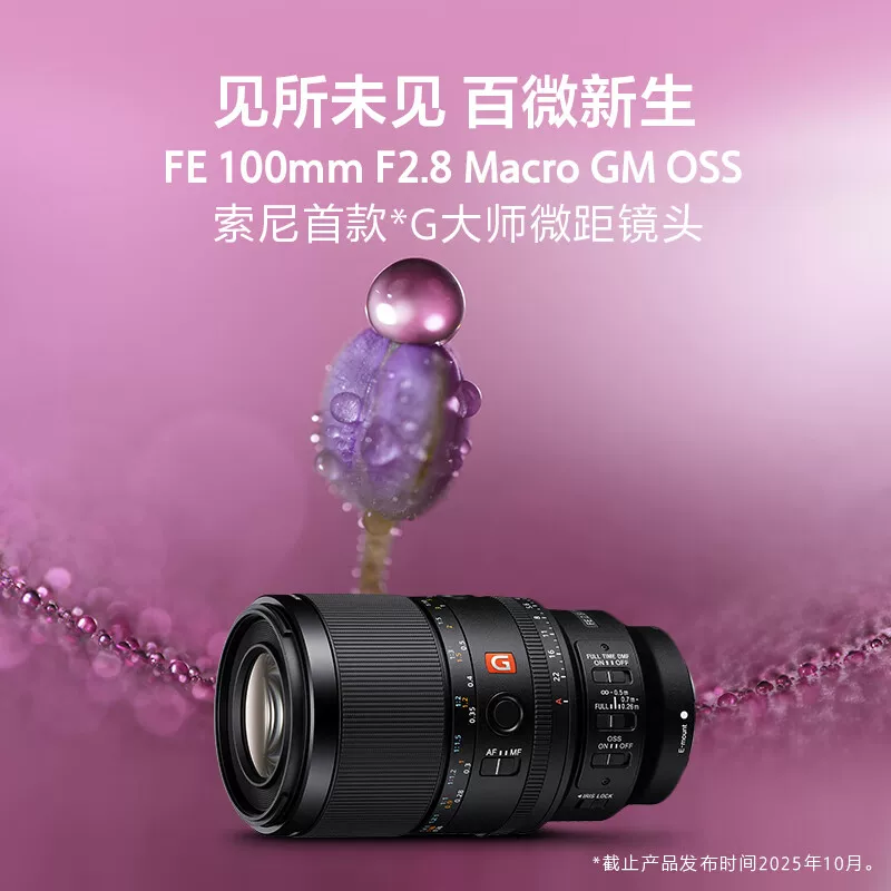 索尼FE 100mm F2.8Macro G微距镜头 8599元 - 线报酷