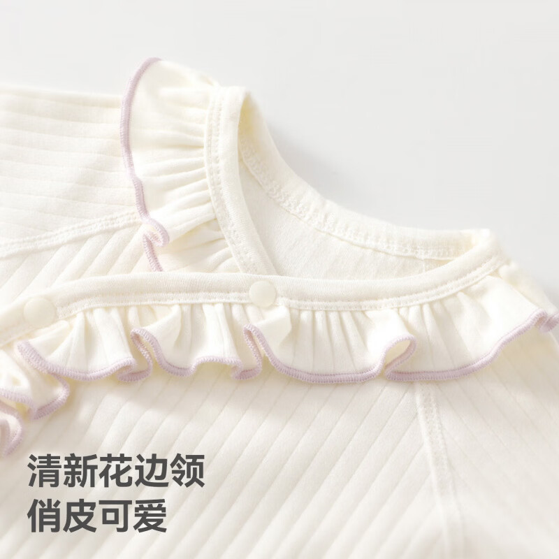 贝肽斯婴儿纯棉长袖花边连体衣 49.9元 - 86线报
