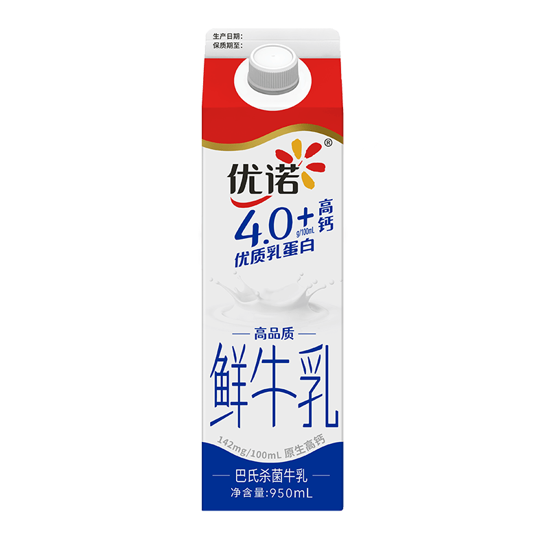 优诺全脂高钙鲜牛乳屋顶盒950ml 31.36元 - 86线报 优诺全脂高钙鲜牛乳屋顶盒950ml 31.36元 - 86线报