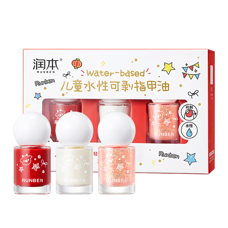 润本儿童指甲油无味可撕拉彩妆礼盒*3瓶 18.66元 - 86线报 润本儿童指甲油无味可撕拉彩妆礼盒*3瓶 18.66元 - 86线报