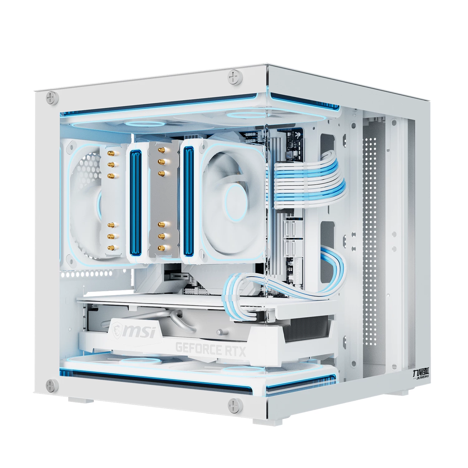 九尾狐T15海景房diy组装电脑机箱台式机atx小型主机箱侧透matx 47.9元 - 线报酷