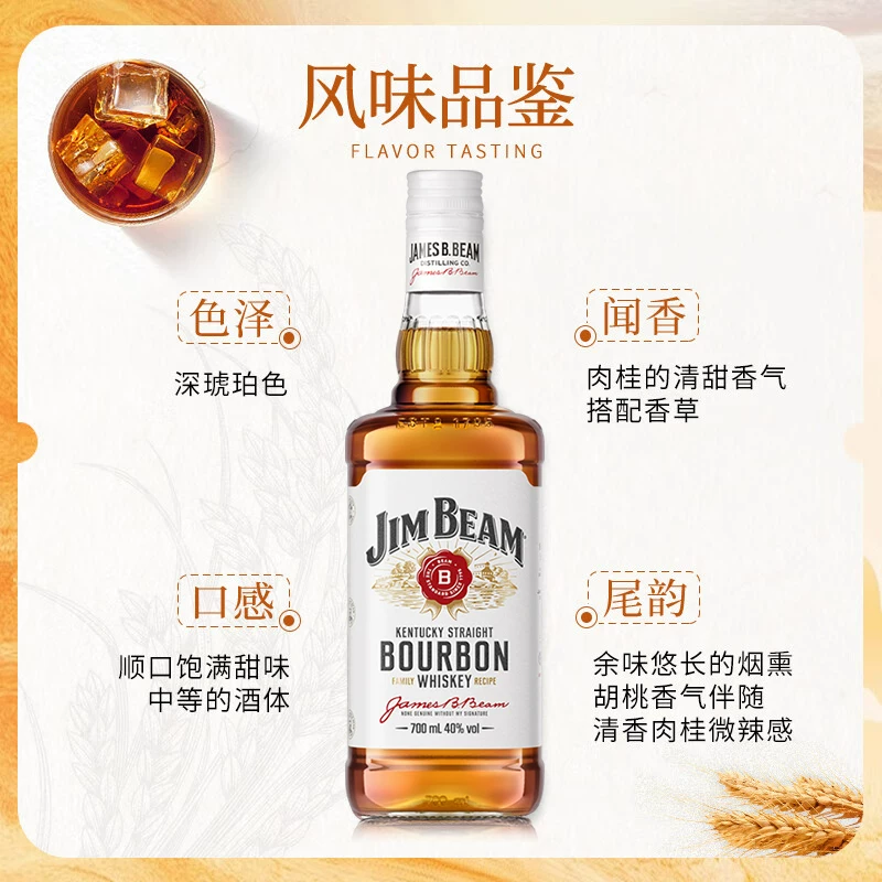 JIM BEAM调和波本威士忌40%vol750ml 64.6元 - 86线报 JIM BEAM调和波本威士忌40%vol750ml 64.6元 - 86线报
