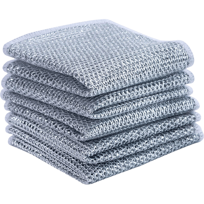 钢丝抹布厨房专用单层银丝洗碗布10条装20x20cm 0.99元 - 线报酷
