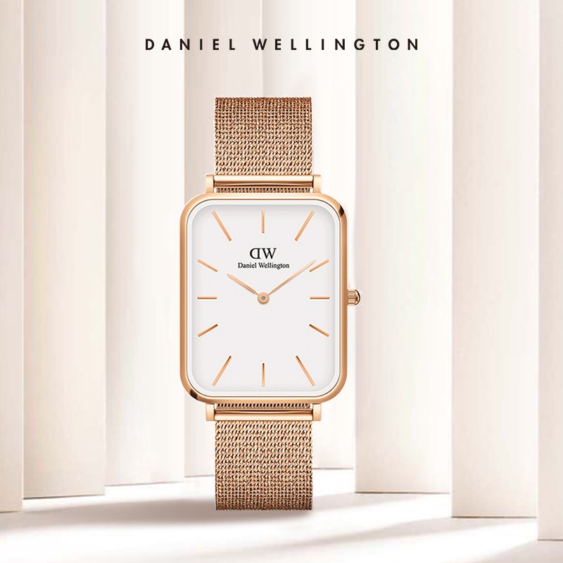 Daniel Wellington DW大方表手表男全新黑色钢带黑盘欧美石英腕表DW00100465 - 美泡泡