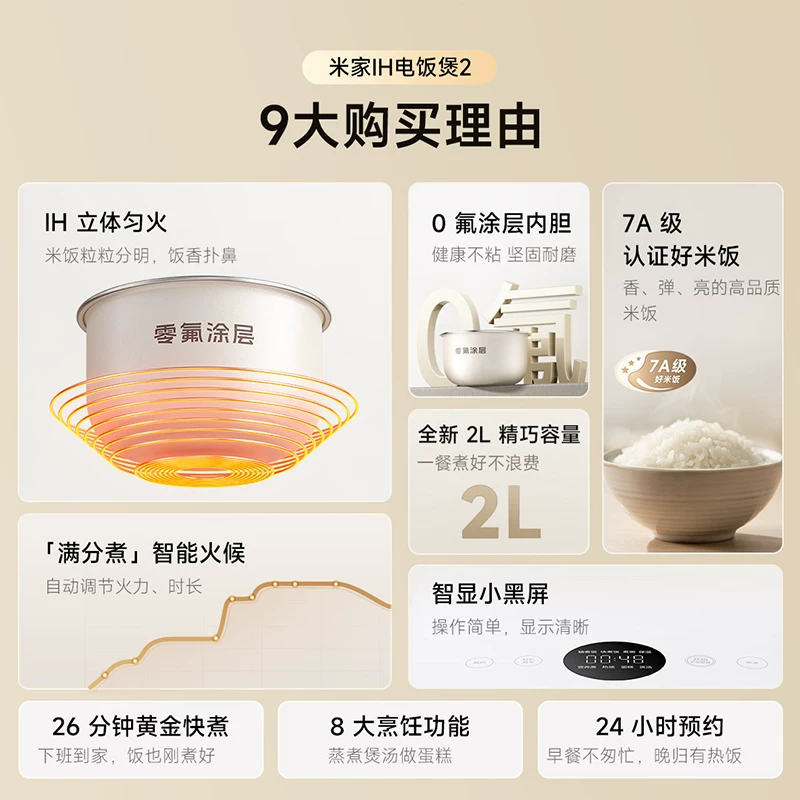 米家IH电饭煲2L 245.74元 - 86线报