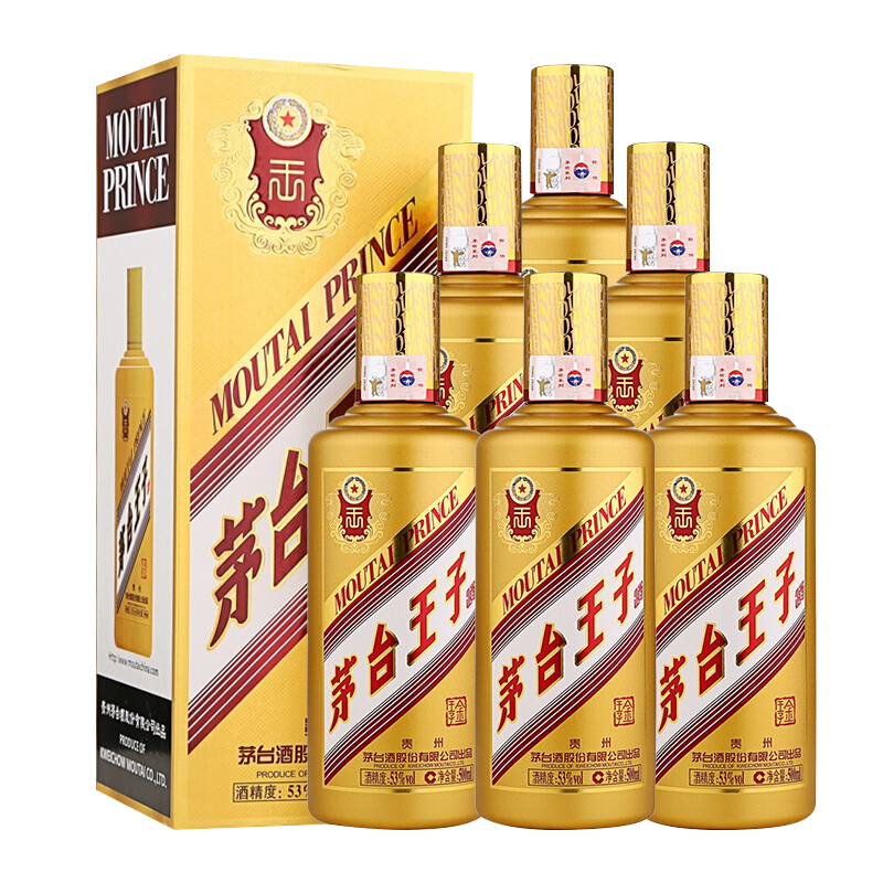 茅台王子酒金王子53°酱香型500ml×6瓶 878.8元 - 86线报 茅台王子酒金王子53°酱香型500ml×6瓶 878.8元 - 86线报