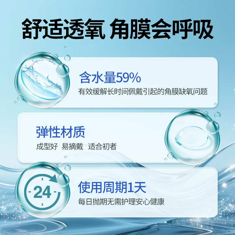 博士伦海外版博士伦清朗隐形眼镜日抛透明近视隐形眼镜高清润水凝胶30片 107元 - 86线报