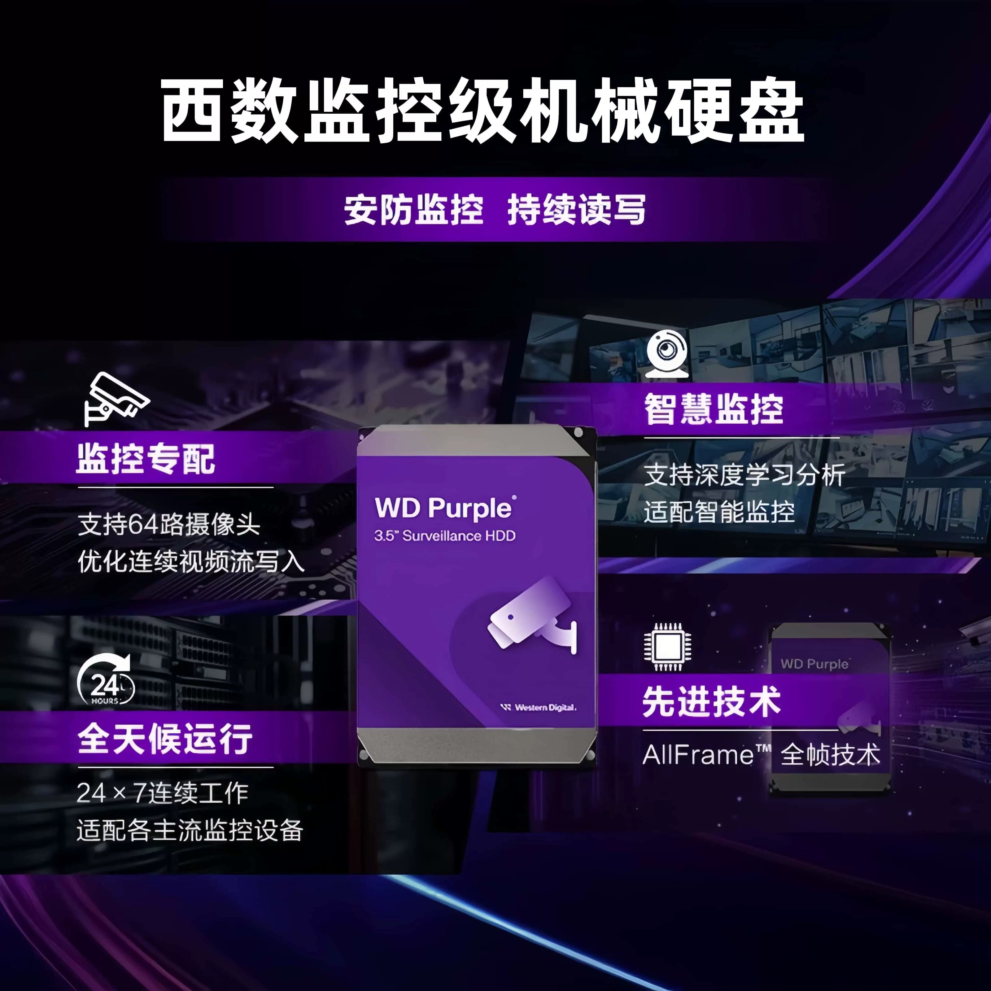 西数紫盘垂直记录技术机械硬盘 336元 - 86线报