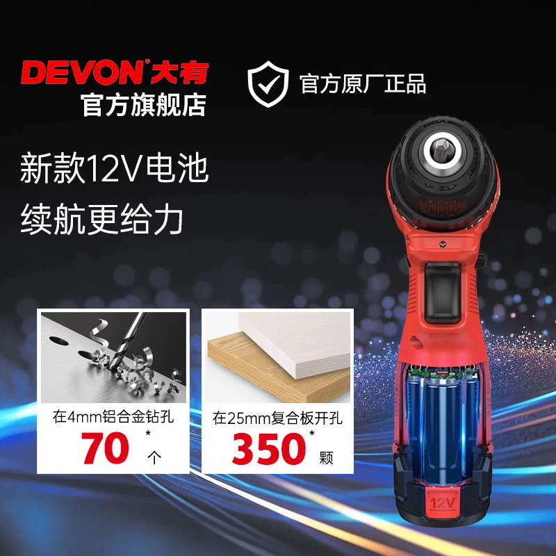 大有DD121锂电手电钻+5617电动螺丝批标配 209元 - 86线报