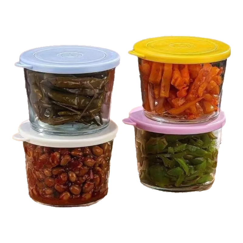 带盖玻璃咸菜罐食品级保鲜盒160ml×3只 2.98元 - 86线报