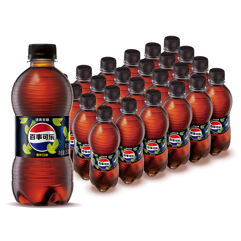 百事可乐Pepsi无糖可乐青柠味碳酸饮料汽水300ml*24瓶 24.9元 - 86线报