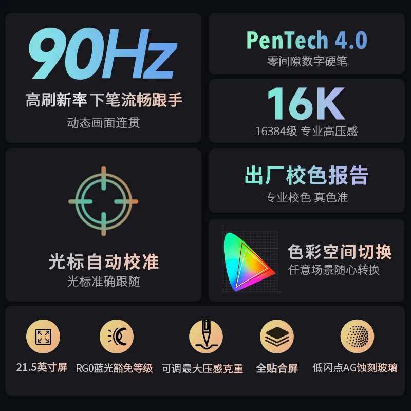 绘王Kamvas 22Gen3高刷数位屏可连手机电脑绘画手写手绘屏数位板 3140元 - 86线报