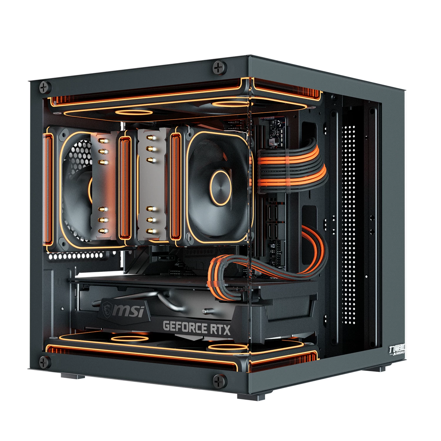 九尾狐T15海景房diy组装电脑机箱台式机atx小型主机箱侧透matx 47.9元 - 线报酷