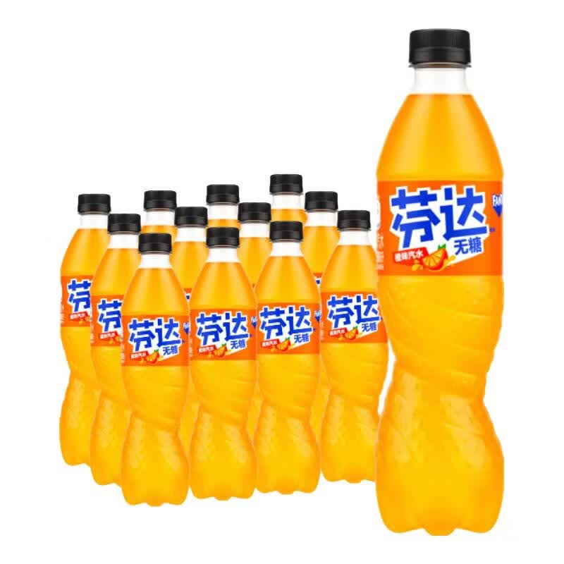 可口可乐芬达零卡橙味汽水500ml×12瓶 22.6元 - 线报酷