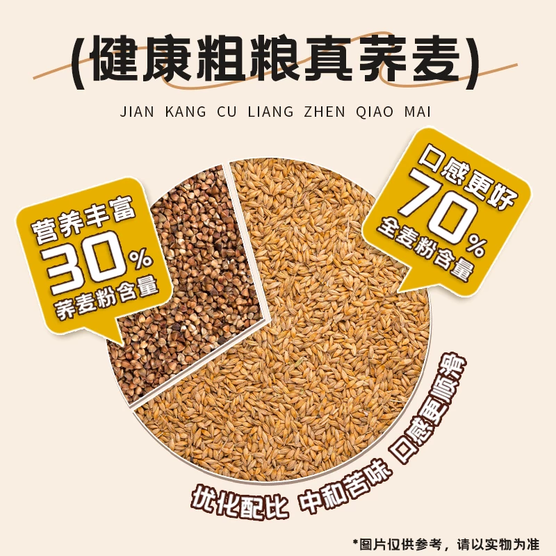 面丫面荞麦面0脂肪30%荞麦含量干拌面方便面代餐整箱60g*20包 9.9元 - 线报酷