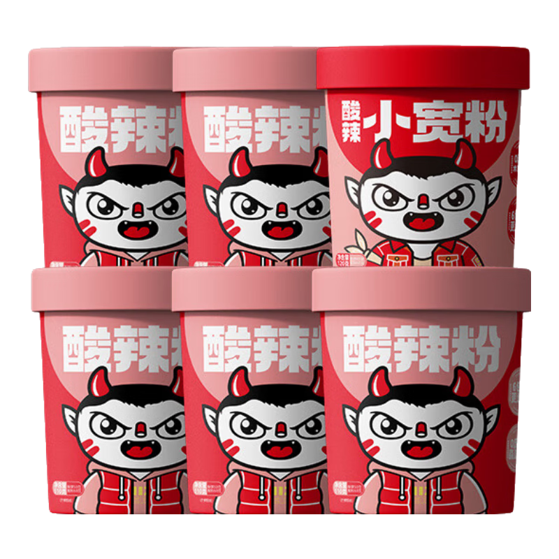 食族人酸辣粉冲泡方便速食6桶酸辣粉5桶+小宽粉1桶 14.9元 - 86线报