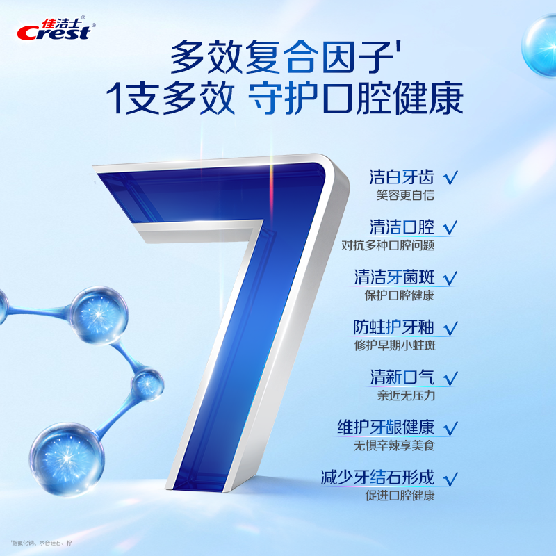 佳洁士牙膏全优7效套装180gx3支 23.9元 - 线报酷