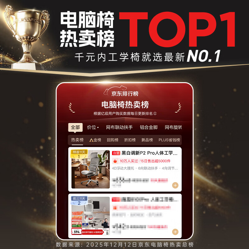 黑白调P2Pro人体工学椅霜白标配款 509元 - 86线报