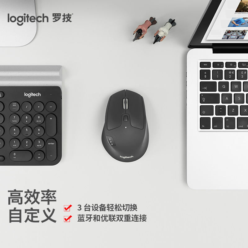 罗技M720无线鼠标双模优联多设备办公黑色 157.5元 - 86线报