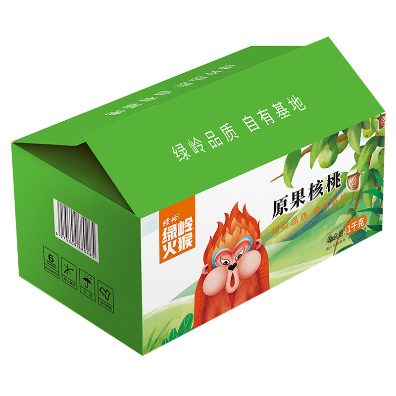 绿岭薄皮火猴手剥薄皮原味生核桃坚果礼盒休闲零食1kg原果/箱 买4件 12.48元 - 86线报