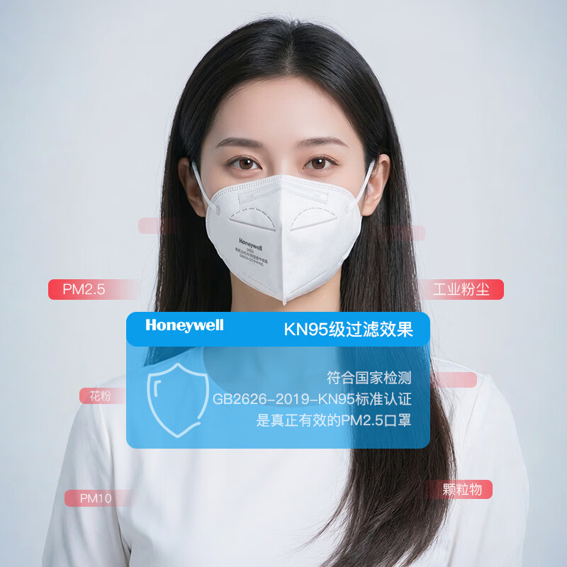 霍尼韦尔H950KN95无呼吸阀防颗粒物口罩耳戴款10只白色 2.9元 - 86线报