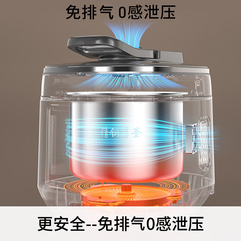 九阳一锅双胆电压力锅316L内胆IH大火加热椰子灰5L 364.36元 - 86线报
