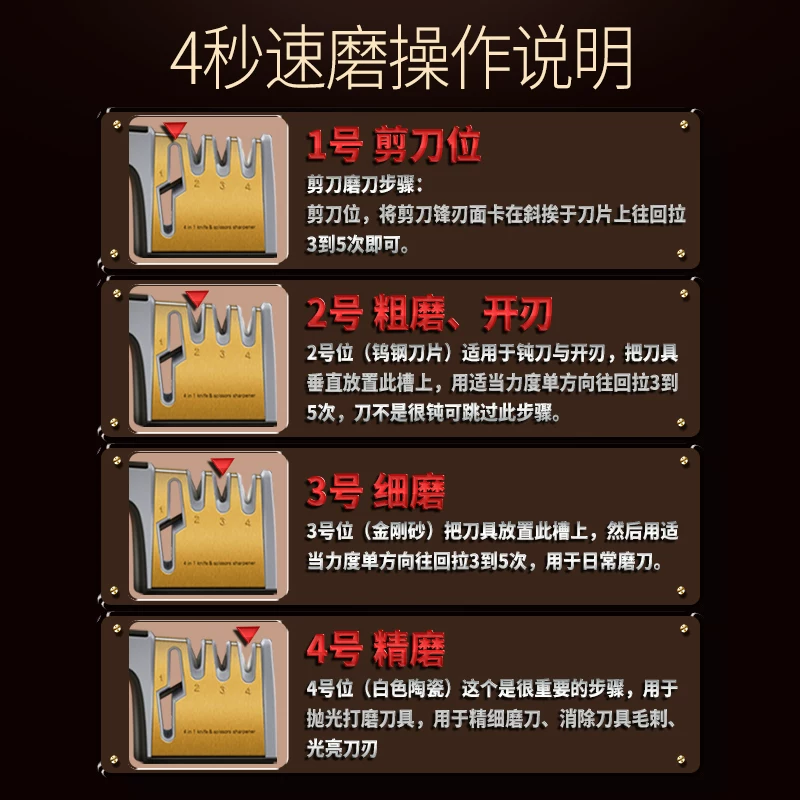 Kunzhan德国磨刀器家用菜刀多功能磨刀石细磨快速磨剪刀工具厨房 25.3元 - 86线报