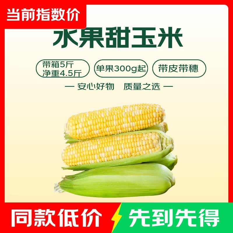 水果甜玉米单根300g+带箱5斤净重4.5斤 11.9元 - 86线报