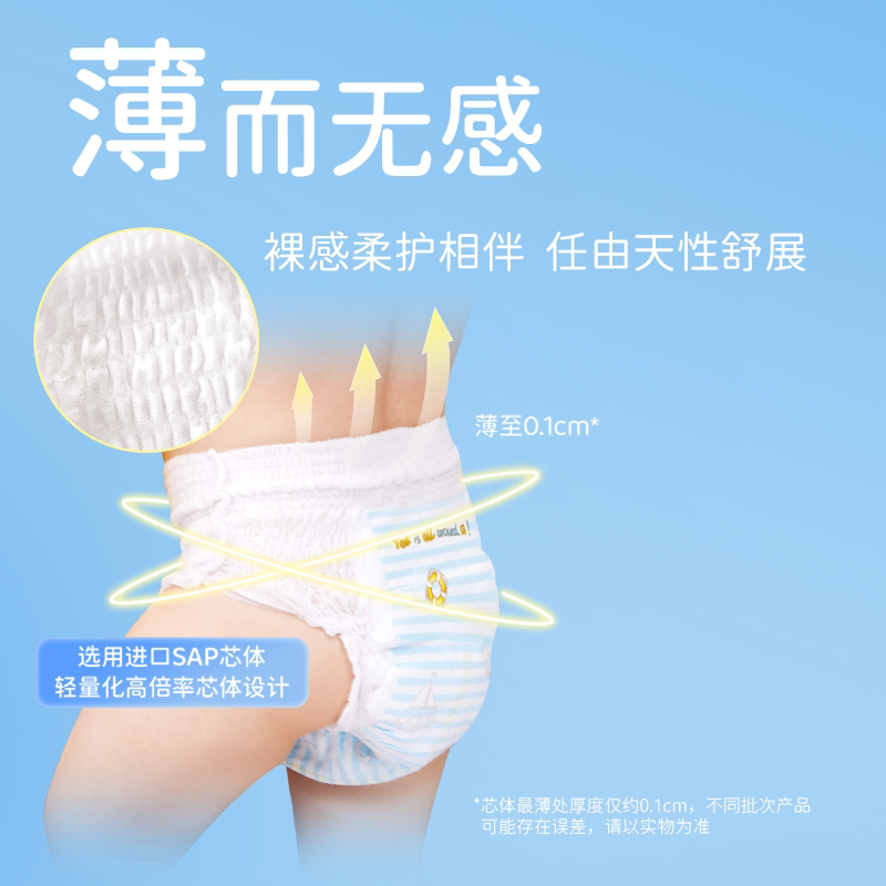 泰迪熊臻薄纸尿裤拉拉裤XL-3XL码任选婴儿尿不湿S/L新生儿超薄款 128元 - 86线报