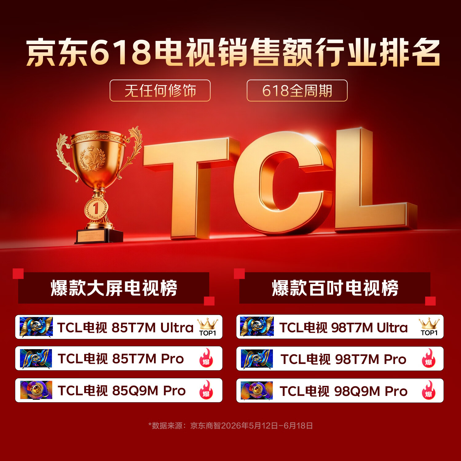 TCL 85T7M Ultra 液晶电视 85英寸 6835.56元 - 86线报