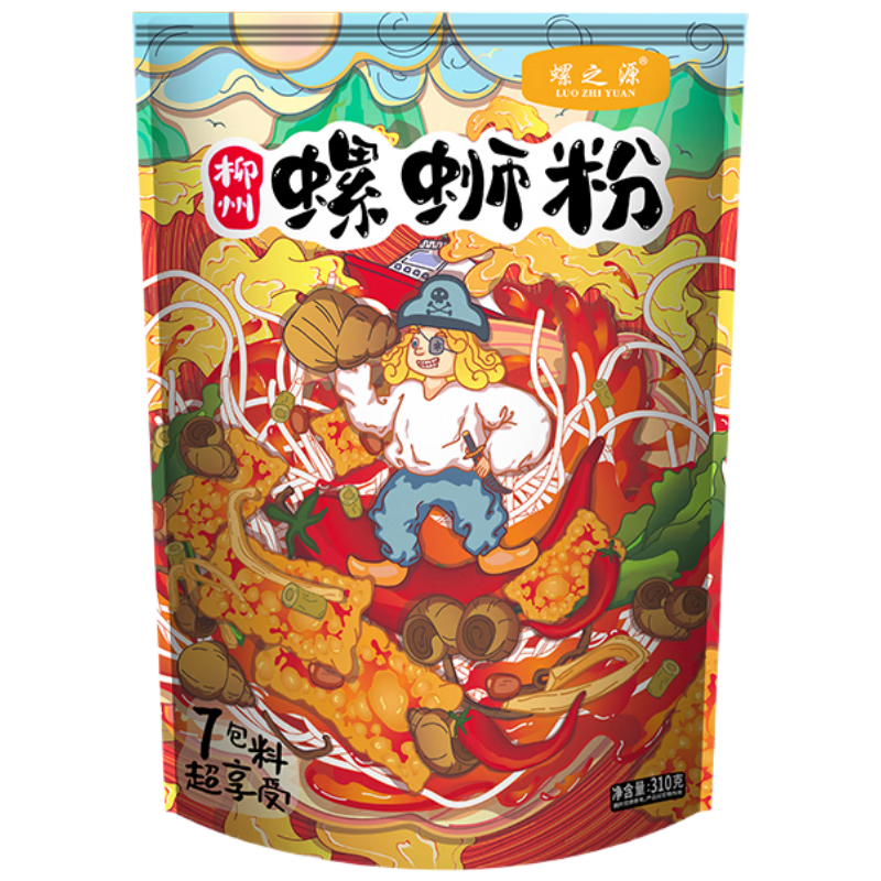 螺之源广西柳州特产螺蛳粉方便速食米线水煮型310g×8袋 25.31元 - 线报酷