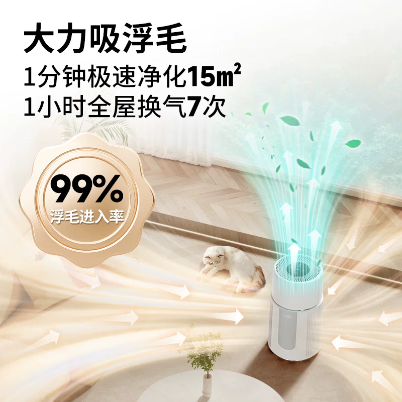 有哈宠物猫用空气净化器吸猫毛浮毛神器养宠专用除尘除臭菌 999元 - 86线报