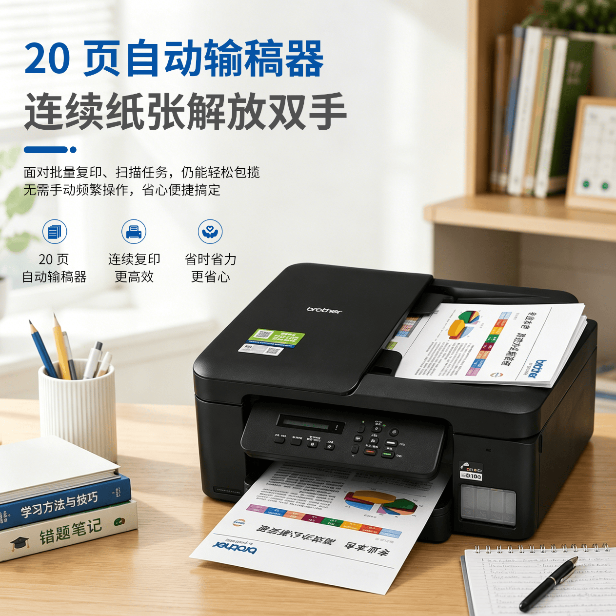 兄弟 DCP-T735DW 墨仓式打印一体机 1331.1元 - 86线报