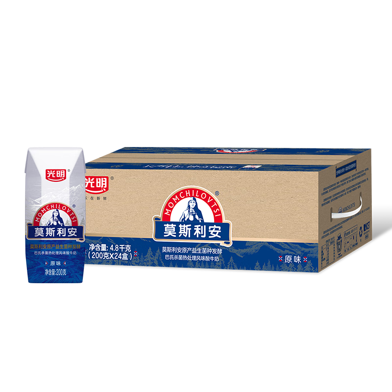 莫斯利安原味酸奶利乐钻风味发酵乳200g×24盒 44.89元 - 86线报