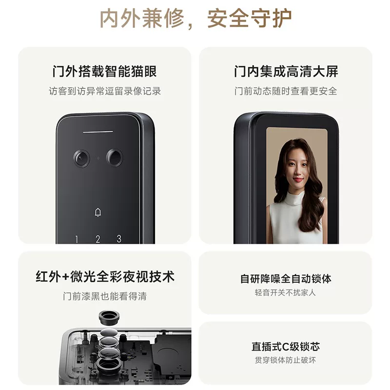 小米指静脉识别智能门锁2灰色 829.68元 - 86线报 小米指静脉识别智能门锁2灰色 829.68元 - 86线报