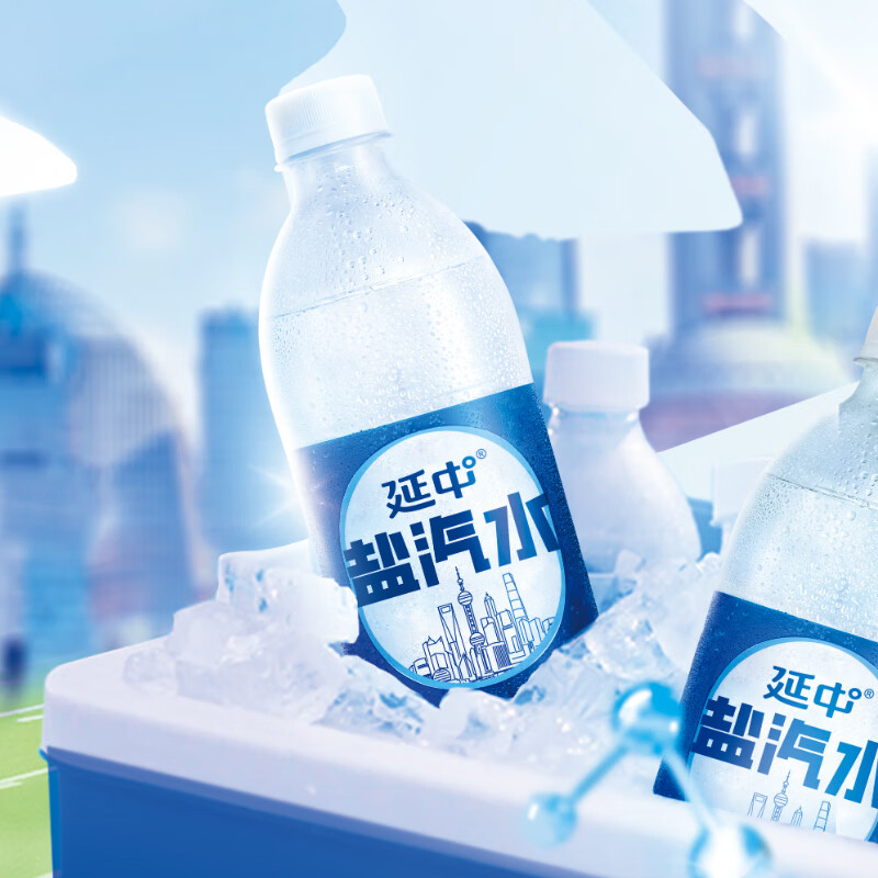 延中经典原味盐汽水饮料600ml*20瓶整箱塑膜包装 25元 - 折送网