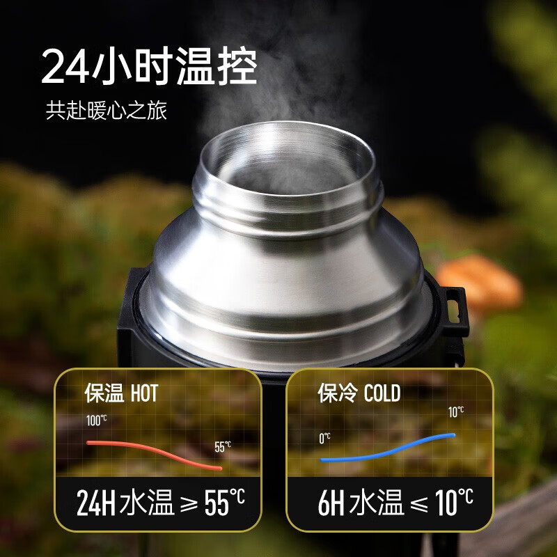 HAERS户外不锈钢保温壶本色1.2L 29.9元 - 86线报