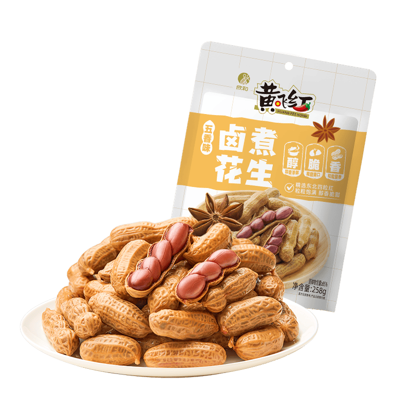 黄飞红卤煮花生五香味258g带壳 3.83元 - 86线报