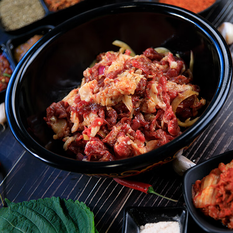 齐函杨佳齐齐哈尔烤肉传统拌肉250g安格斯牛肉烧烤食材半成品 24.75元 - 86线报