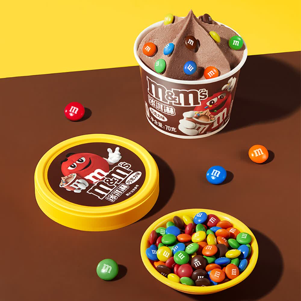 m&m's冰淇淋巧克力口味70g*3杯 M豆雪糕 冰激淋 23.44元 - 86线报