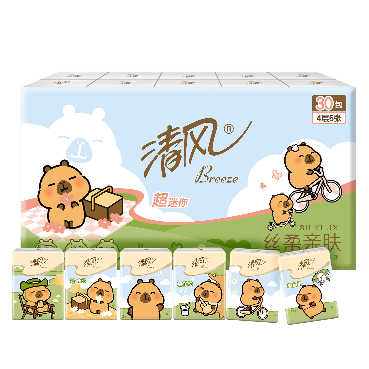 清风丝柔无香4层6张*30包卡皮巴拉手帕纸 6.9元 - 86线报 清风丝柔无香4层6张*30包卡皮巴拉手帕纸 6.9元 - 86线报