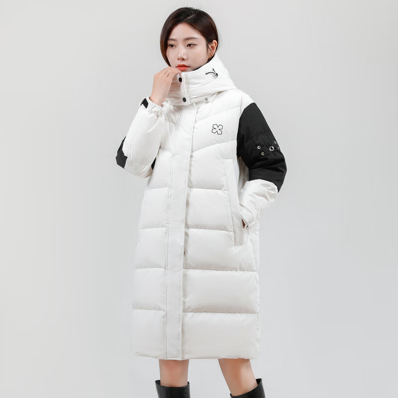 雪飞中长款可拆卸帽女士羽绒服 139元 - 86线报