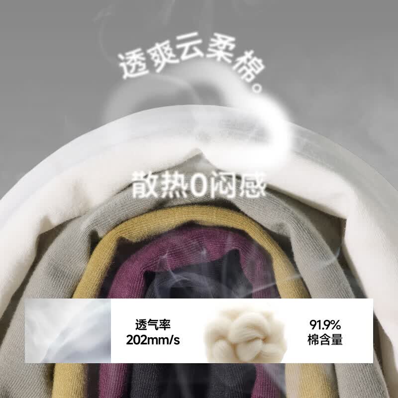 蕉下男士透气棉质耐洗短袖T恤需买2件 44元 - 线报酷