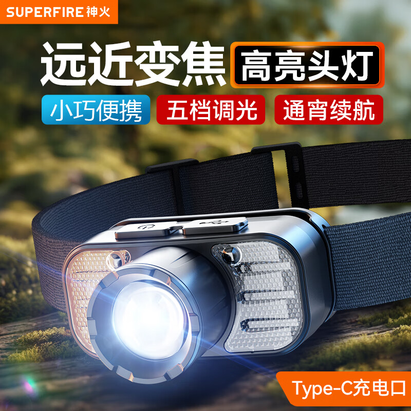 神火强光远射头灯 17.9元 - 86线报
