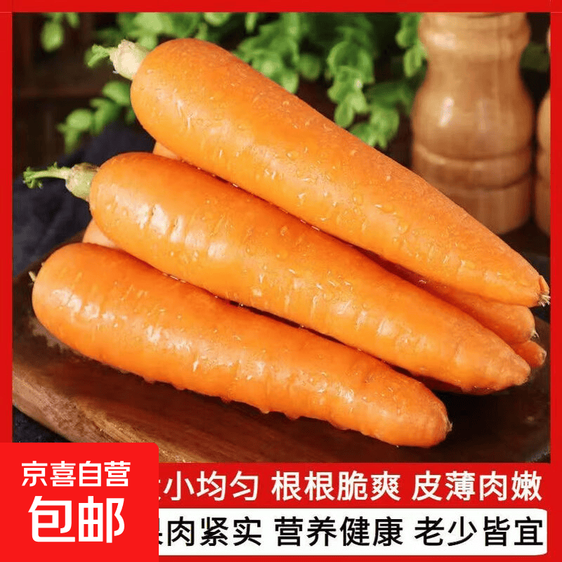 新鲜胡萝卜9斤 中大果（单果2两起） 9.9元 - 86线报