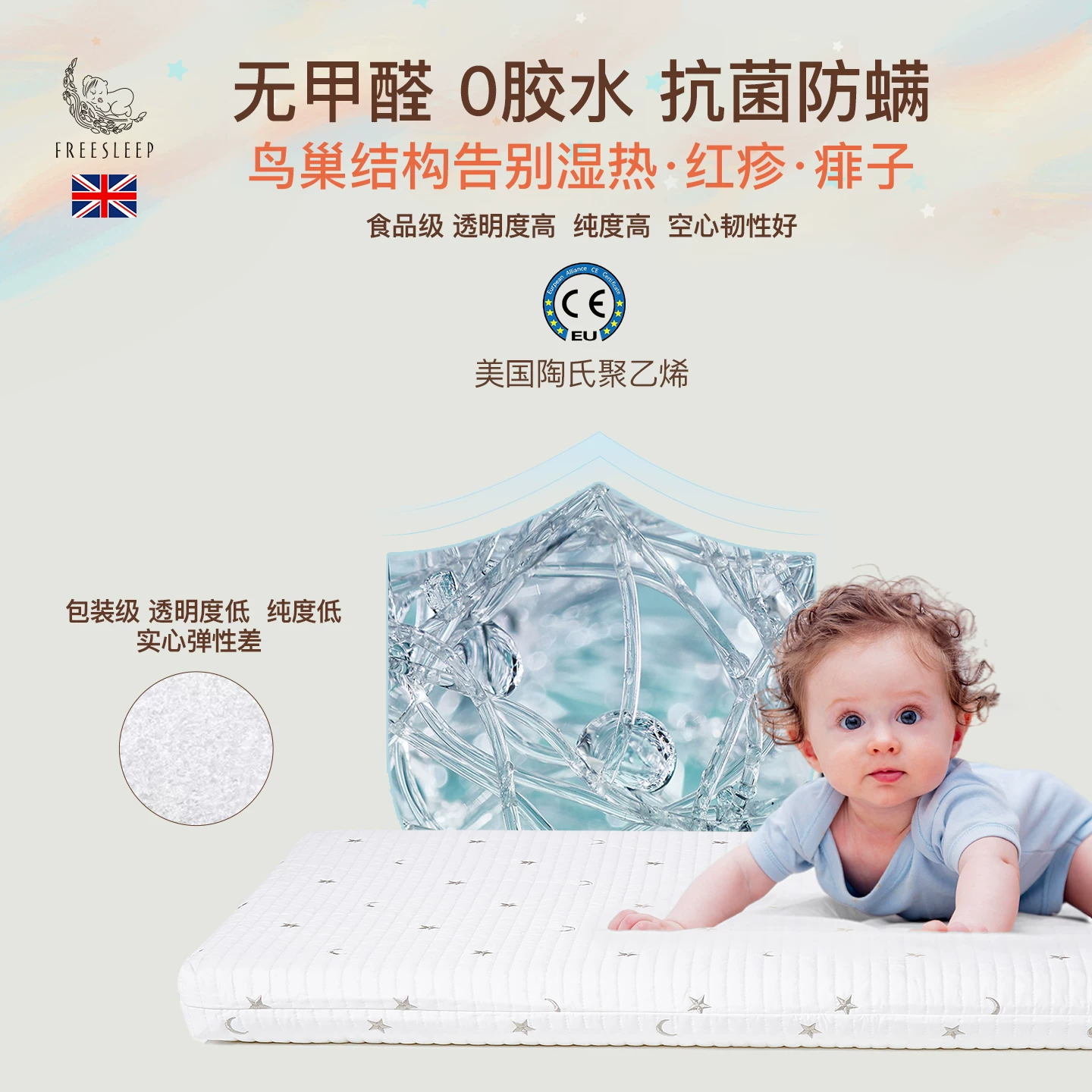 FREESLEEP CD0001婴儿床垫5cm款 176元 - 86线报