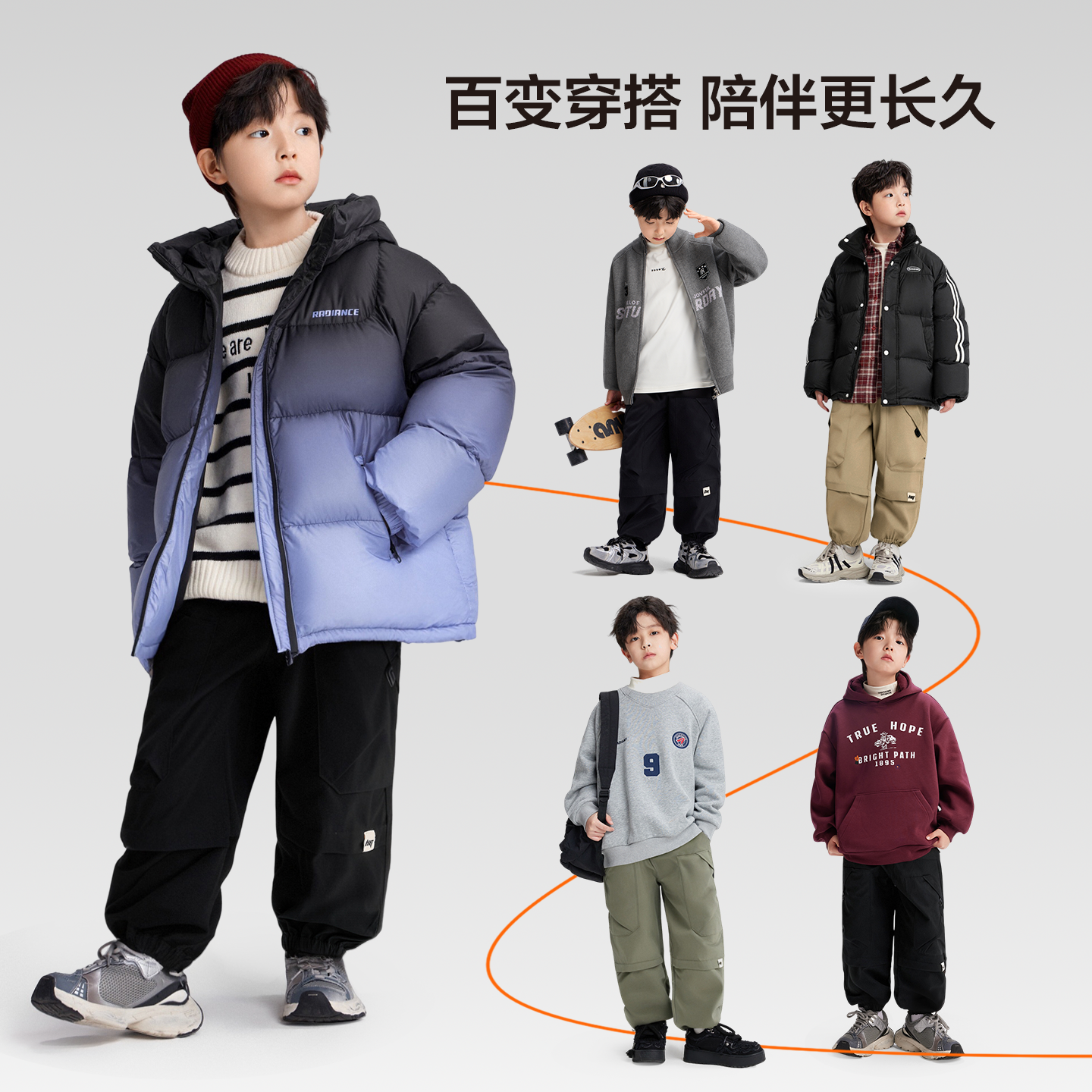 ZOSEE童装男童加绒裤子保暖2025新款儿童冬季户外工装裤防风冲锋裤 95.9元 - 线报酷