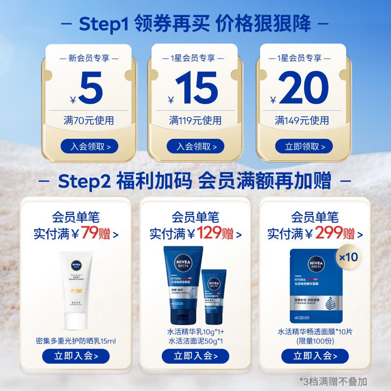 妮维雅8H哑光光护防晒乳双支赠同款15ml*4 81.9元 - 86线报